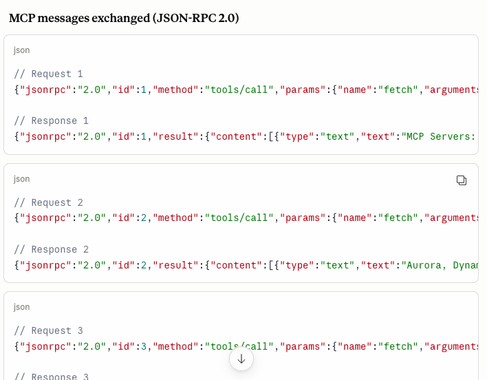 MCP Fetch server JSON-RPC tool calls