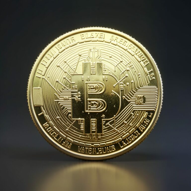 Pièce numérique dorée gravée d'un circuit neuronal, symbolisant le coût des tokens IA